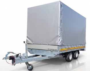 Eduard 2000KG 311x160x180cm mit Plane Silber 56cm Ladeh�he